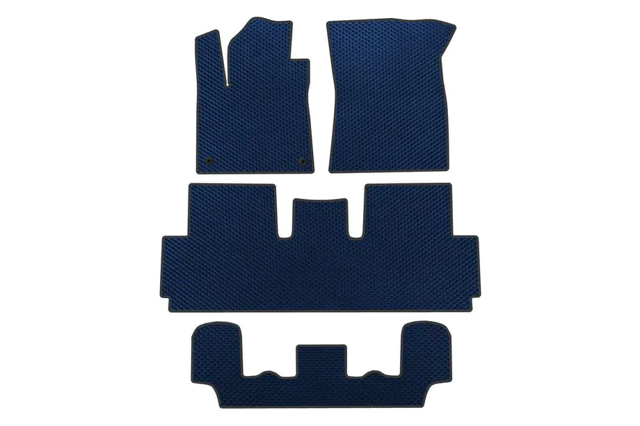 Citroen C-4 Picasso 2013–2022 EVA Fußmatten (Für Grand, 3 Reihen, Blau) Image