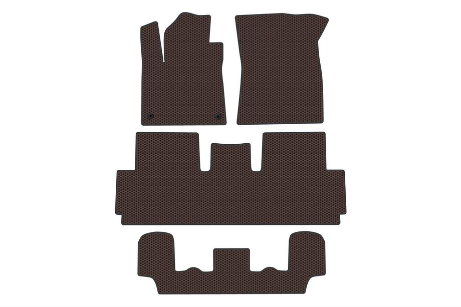 Citroen C-4 Picasso 2013–2022 Gummimatten Carsuit (Für Grand, 3 Reihen, Braun) Foto 1