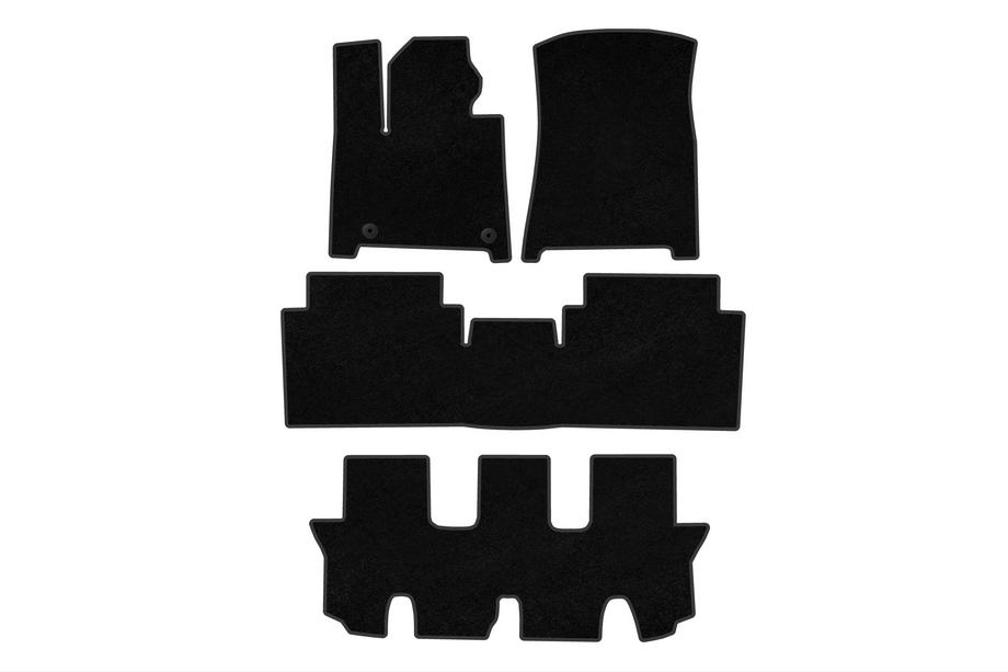 Hyundai Santa Fe 5 2023- Textil Fußmatten Premium (3 Reihen, Schwarz) Image