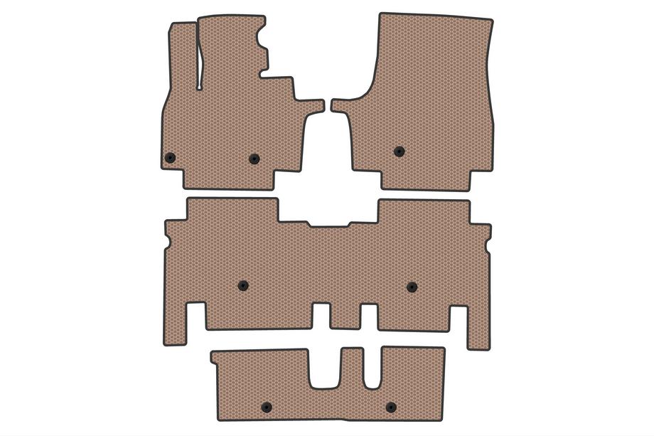 KIA EV9 Gummimatten Carsuit (3 Reihen, Beige) Image
