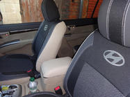Hyundai Santa Fe 2 2006-2012 Autositzbezüge (Kunstleder↗Stoff, Premium) Foto 7