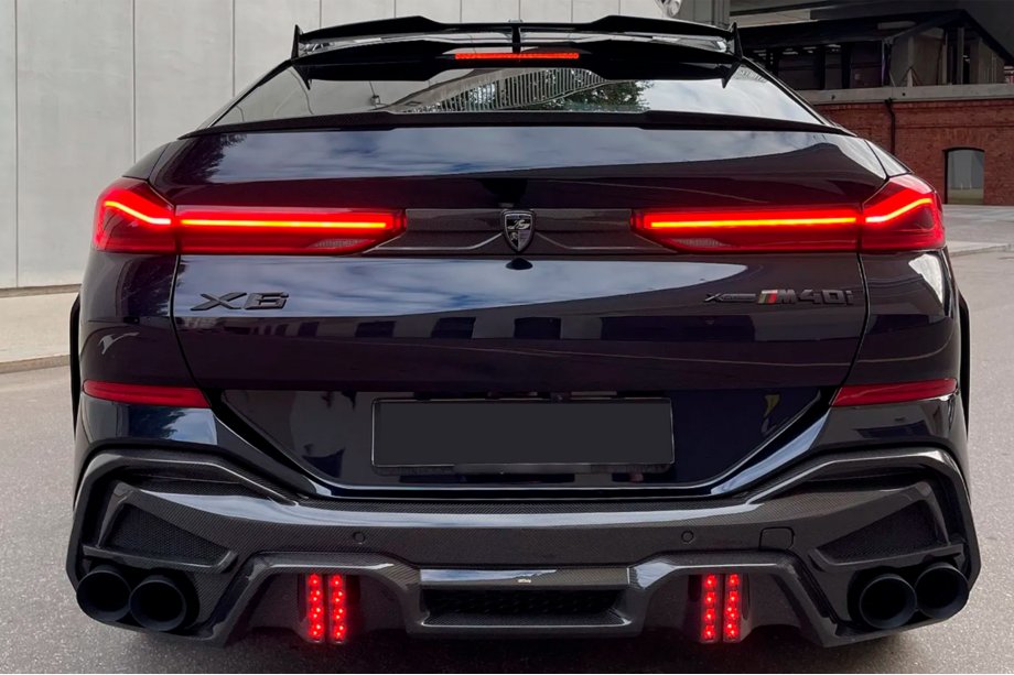 BMW X6 G06 2019–2027 Heckdiffusor mit Endrohren LRT (für M-Sport 2023+, Carbon) Image