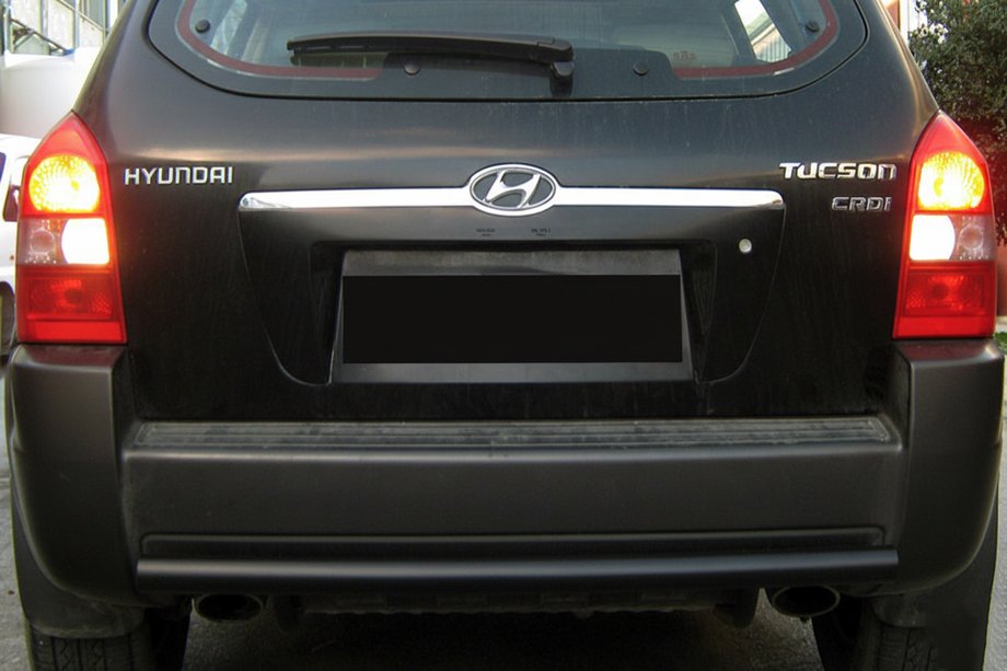 Hyundai Tucson JM 2004- Heckbügel AK002 Schwarz (Edelstahl) Image