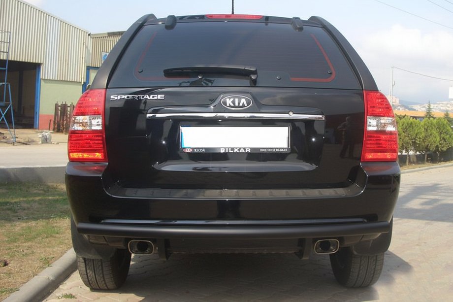 Kia Sportage 2004-2010 Heckbügel AK002 Schwarz (Edelstahl) Image