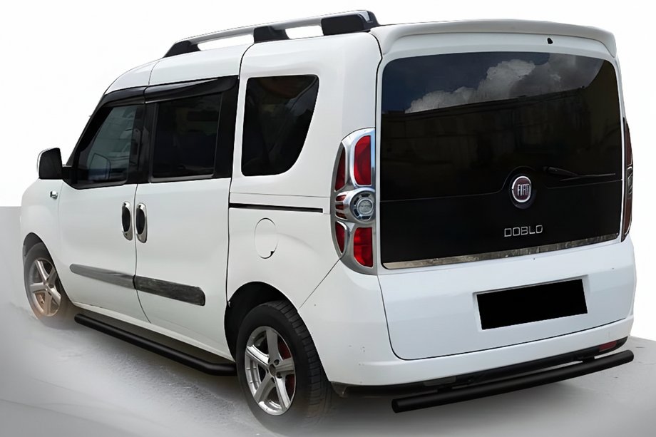 Fiat Doblo II 2010-2022 Heckbügel AK002 Schwarz (Edelstahl) Image