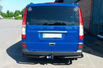 Mercedes Viano 2004-2014 Hintere Eckschutzrohre AK003 Schwarz (2 Stk, Edelstahl) Foto 9