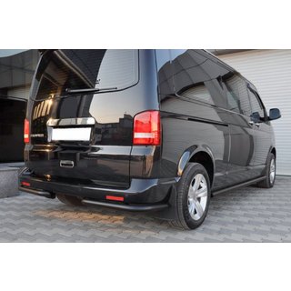 Hintere Eckschutzrohre AK003 Schwarz (2 Stk, Edelstahl) Volkswagen T5 Transporter 2003-2010 Foto 3