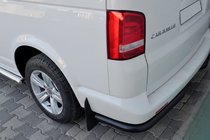 Volkswagen T5 Multivan 2003–2010 Hintere Eckschutzrohre AK003 Schwarz (2 Stk., Edelstahl) Foto 7