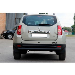Hinterer gerader Überrollbügel Black (Edelstahl) Renault Duster 2008–2017 Foto 1