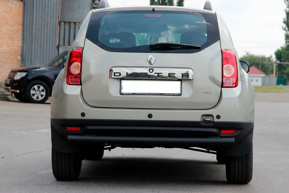 Renault Duster 2008–2017 Hinterer gerader Überrollbügel Black (Edelstahl) Image