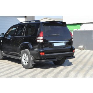 Hintere Eckschutzrohre AK003 Schwarz (2 Stk., Edelstahl) Toyota Land Cruiser Prado 120 2002-2009 Foto 3