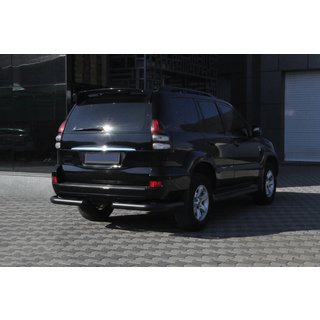 Hintere Eckschutzrohre AK003 Schwarz (2 Stk., Edelstahl) Toyota Land Cruiser Prado 120 2002-2009 Foto 4