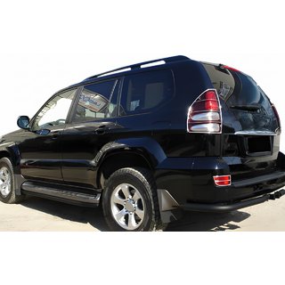Hintere Eckschutzrohre AK003 Schwarz (2 Stk., Edelstahl) Toyota Land Cruiser Prado 120 2002-2009 Foto 1
