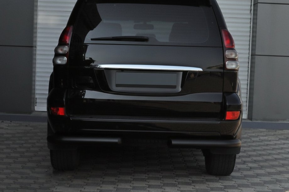 Toyota Land Cruiser Prado 120 2002-2009 Hintere Eckschutzrohre AK003 Schwarz (2 Stk., Edelstahl) Foto 5