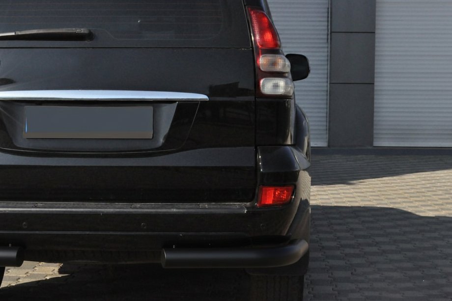 Toyota Land Cruiser Prado 120 2002-2009 Hintere Eckschutzrohre AK003 Schwarz (2 Stk., Edelstahl) Foto 8