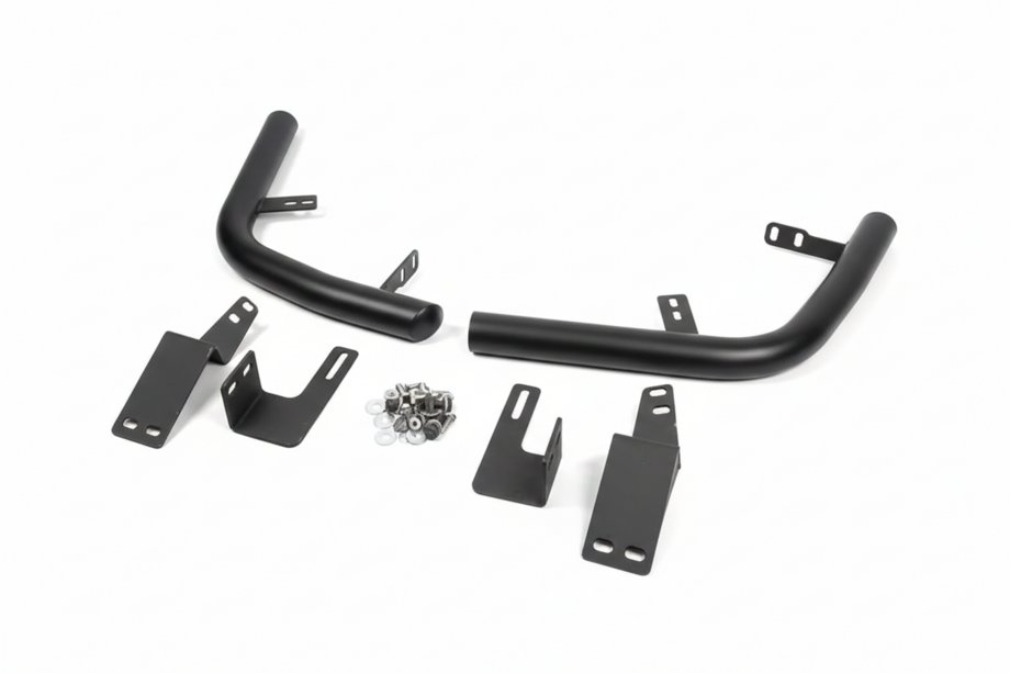 Toyota Land Cruiser Prado 120 2002-2009 Hintere Eckschutzrohre AK003 Schwarz (2 Stk., Edelstahl) Foto 10