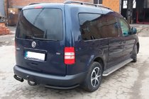 Volkswagen Caddy 2010-2015 Hintere Eckschutzrohre AK003 Schwarz (2 Stk., Edelstahl) Foto 6