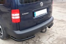 Volkswagen Caddy 2004-2010 Hintere Eckschutzrohre AK003 Schwarz (2 Stk., Edelstahl) Foto 5