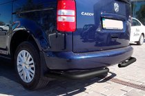 Volkswagen Caddy 2004-2010 Hintere Eckschutzrohre AK003 Schwarz (2 Stk., Edelstahl) Foto 7