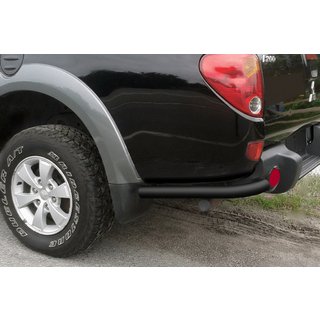 Hintere Eckschutzrohre AK003 Schwarz (2 Stk., Edelstahl) Mitsubishi L200 2006-2015 Foto 3