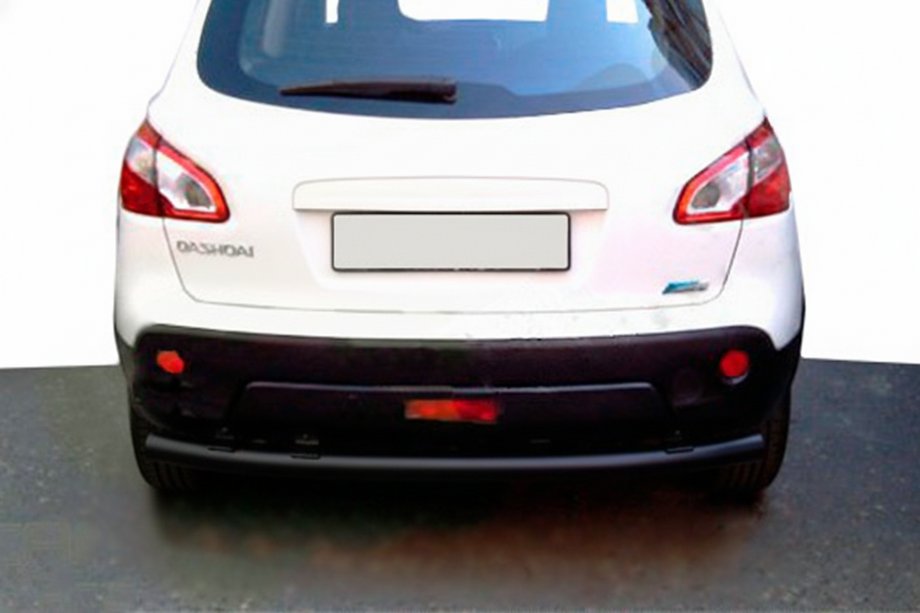 Nissan Qashqai 2010-2014 Hinterer gerader Überrollbügel Black (Edelstahl) Image