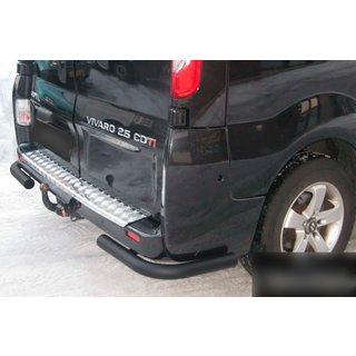 Hintere Eckschutzrohre AK003 Schwarz (Edelstahl) Opel Vivaro 2001–2015 Foto 2