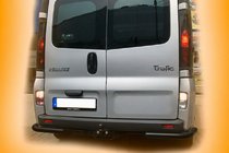 Nissan Primastar 2002-2014 Hintere Eckschutzrohre AK003 Schwarz (Edelstahl) Foto 3