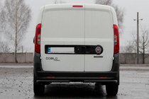 Fiat Doblo II 2010-2022 Hintere Eckschutzrohre AK003 Schwarz (Edelstahl) Foto 3