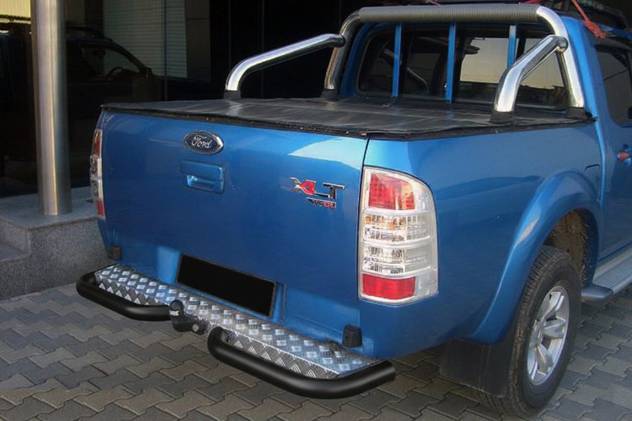 Ford Ranger 2007-2011 Hintere Eckschutzrohre AK003 Schwarz (2 Stk., Edelstahl) Image