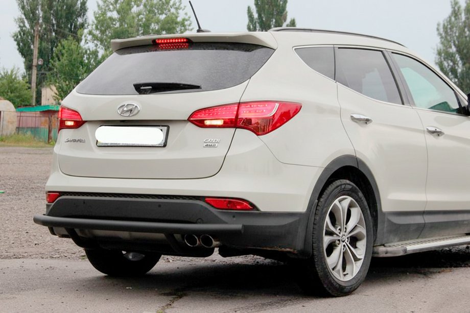 Hyundai Santa Fe 3 2012-2018 Heckbügel AK002 Schwarz (Edelstahl) Image