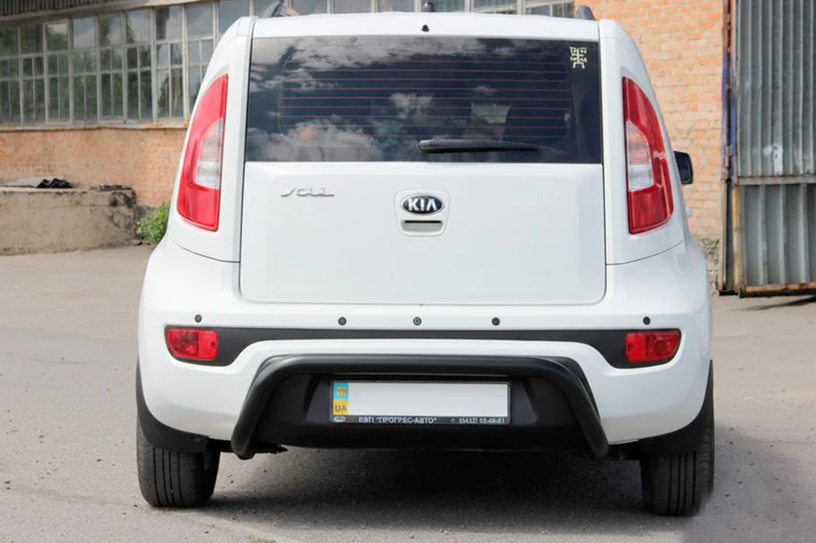 Kia Soul I 2008-2013 Heckbügel AK002 Schwarz (Edelstahl) Image