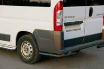 Citroen Jumper 2007-2025 Hintere Eckschutzrohre AK003 Schwarz (2 Stk., Edelstahl) Foto 1