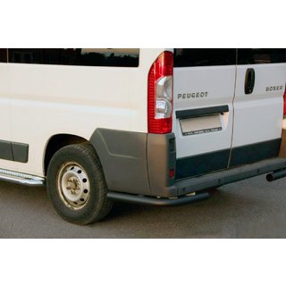 Hintere Eckschutzrohre AK003 Schwarz (2 Stk., Edelstahl) Citroen Jumper 2007-2025 Foto 1