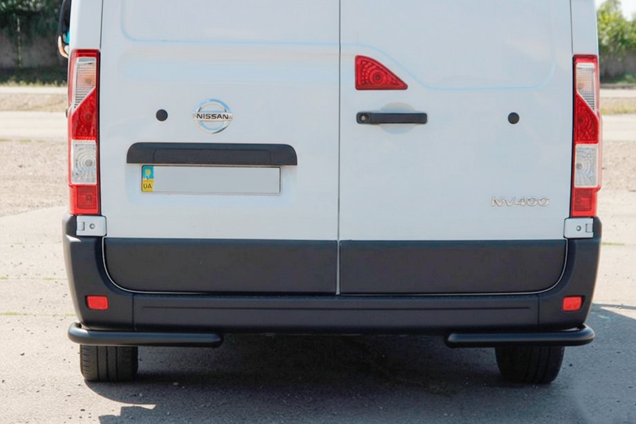 Opel Movano 2010-2021 Hintere Eckschutzrohre AK003 Schwarz (2 Stk., Edelstahl) Image
