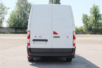 Nissan NV400 2010-2024 Hintere Eckschutzrohre AK003 Schwarz (2 Stk., Edelstahl) Foto 3