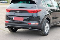 Kia Sportage 2015-2021 Hinterer Eckenschutz AK003 Schwarz (Edelstahl) Foto 2
