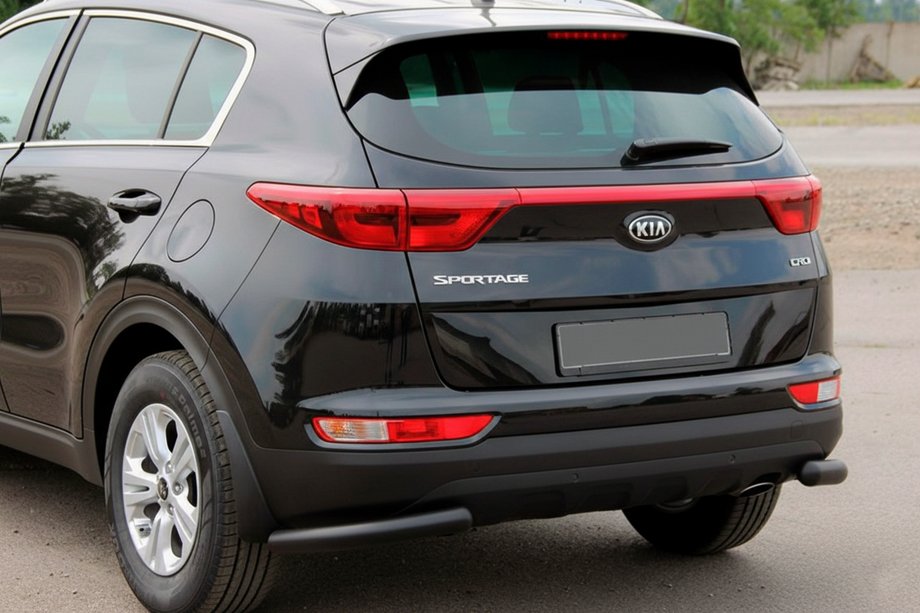 Kia Sportage 2015-2021 Hinterer Eckenschutz AK003 Schwarz (Edelstahl) Image