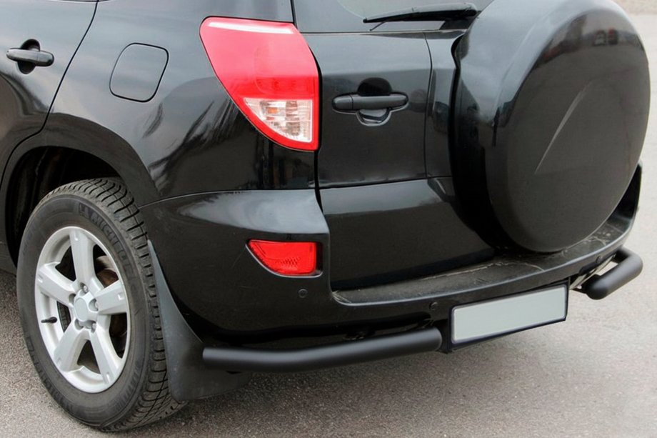 Toyota Rav 4 2006-2013 Hintere Eckschutzrohre AK003 Schwarz (2 Stk., Edelstahl) Image