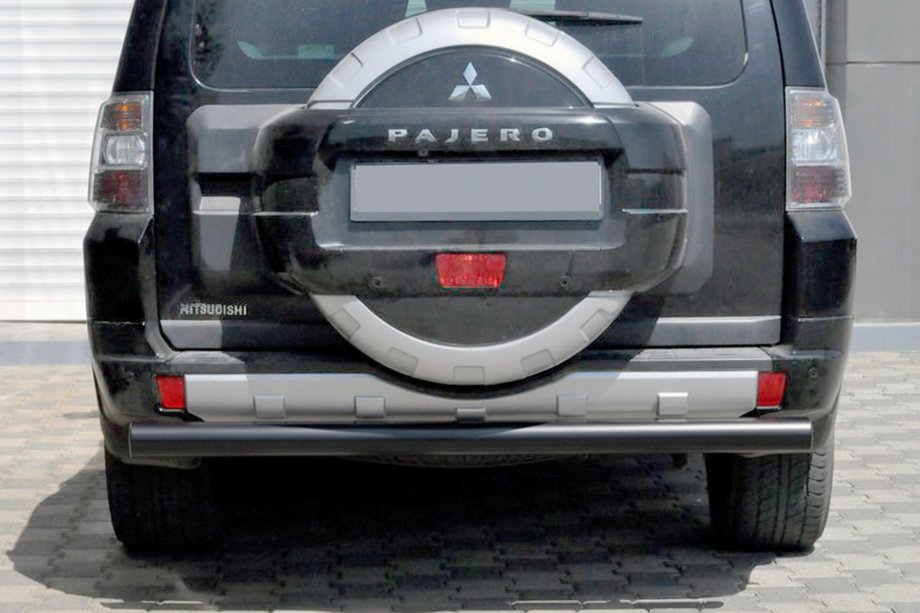 Mitsubishi Pajero Wagon III 1999-2006 Heckbügel AK002 Schwarz (Edelstahl) Image