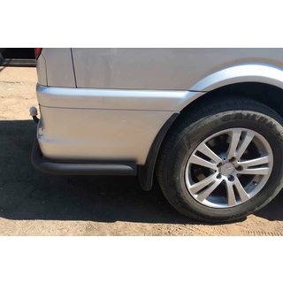 Hintere Eckschutzrohre AK003 Schwarz (2 Stk., Edelstahl) Mittlerer und langer Radstand Mercedes Vito W639 2004-2014 Foto 1