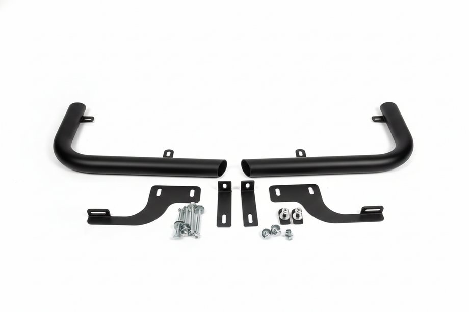 Mercedes Vito W639 2004-2014 Hintere Eckschutzrohre AK003 Schwarz (2 Stk., Edelstahl) Mittlerer und langer Radstand Foto 4
