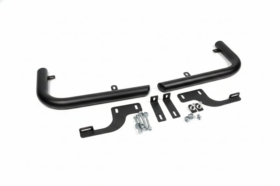 Mercedes Vito W639 2004-2014 Hintere Eckschutzrohre AK003 Schwarz (2 Stk., Edelstahl) Mittlerer und langer Radstand Foto 7