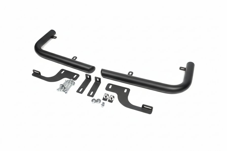 Mercedes Vito W639 2004-2014 Hintere Eckschutzrohre AK003 Schwarz (2 Stk., Edelstahl) Mittlerer und langer Radstand Foto 8