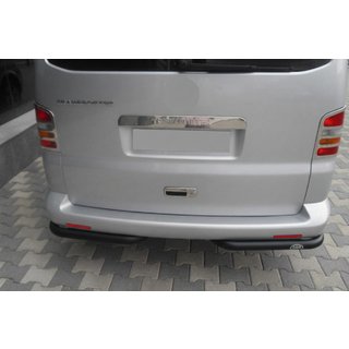 Hintere Eckschutzrohre AK003 Schwarz (2 Stk., Edelstahl) Volkswagen T6 2015-2024 Foto 1