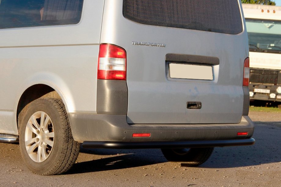Volkswagen T6 2015-2024 Hintere Eckschutzrohre AK003 Schwarz (2 Stk., Edelstahl) Foto 3