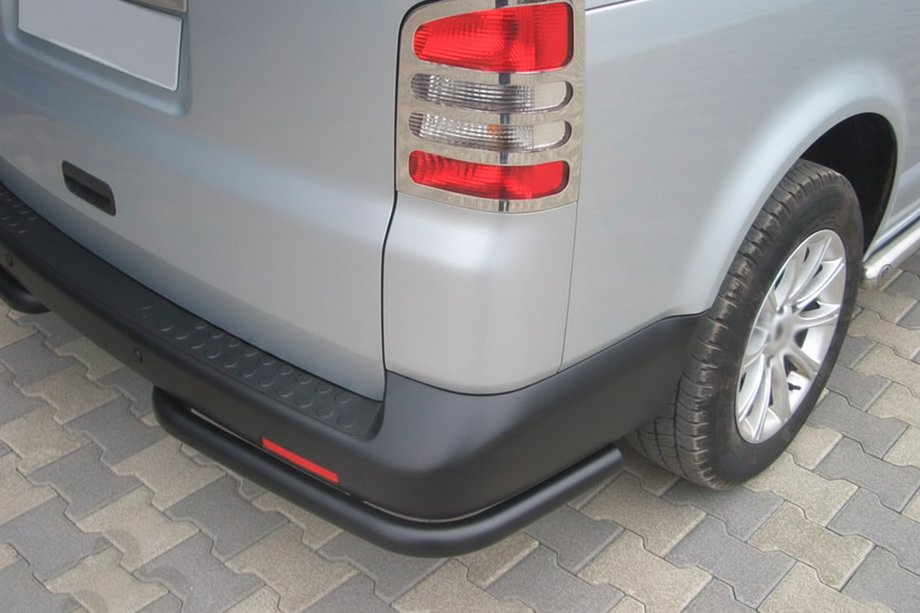 Volkswagen T6 2015-2024 Hintere Eckschutzrohre AK003 Schwarz (2 Stk., Edelstahl) Foto 6