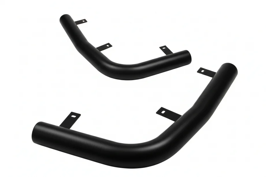 Ford Transit 2000–2014 Hintere Eckschutzrohre AK003 Schwarz (2 Stk., Edelstahl) Image