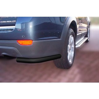 Hintere Eckschutzrohre AK003 Schwarz (2 Stk., Edelstahl) Chevrolet Captiva 2006-2019