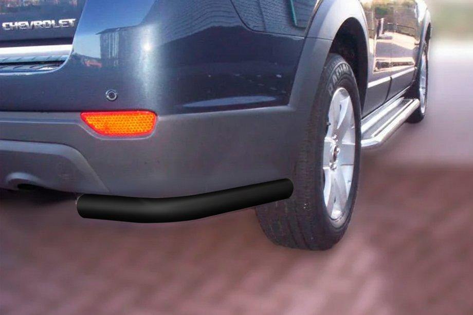 Chevrolet Captiva 2006-2019 Hintere Eckschutzrohre AK003 Schwarz (2 Stk., Edelstahl) Image