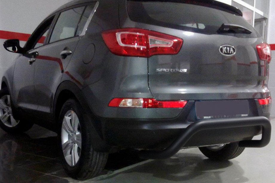 Kia Sportage 2010-2015 Heckbügel AK007 Schwarz (Edelstahl) Image